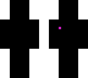black with a pink spot