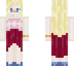 blond girl in a dress