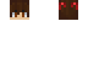 brown hair w/ red bows (boy)