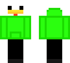 chicken in green hoodie
