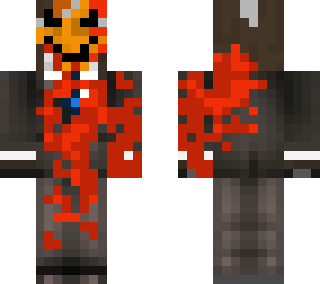 cow in a suit with blood(pumpkin mask shaded)