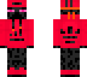 enderman in neon red hoodie v.2!