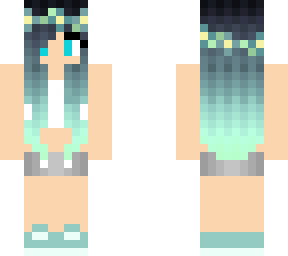 faded blue haired girl