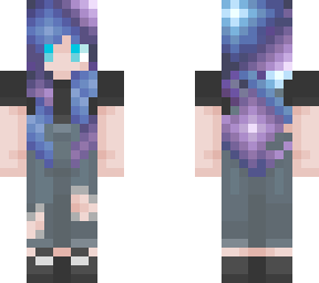 galaxy hair and sunday brunch overalls