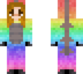 girl in rainbow appa onesie