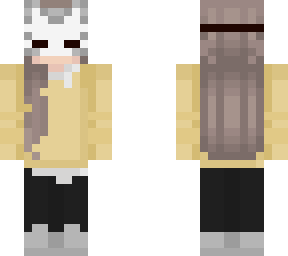girl with yellow jumper and mask