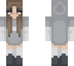 gray girl with brown hair