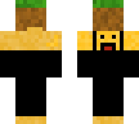 man with block on head