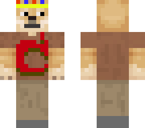 mojang doge with dimand and ruby tiara