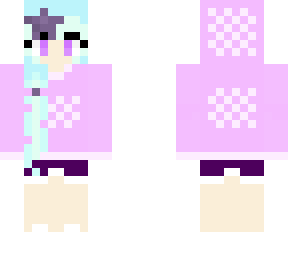 purple and blue checker girl