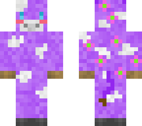 purple flower cow