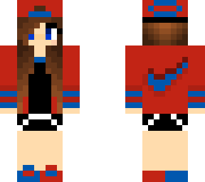 red, black, and blue tomboy hoodie