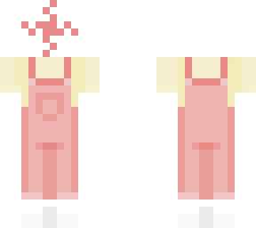 yellow tee + pink overalls // base
