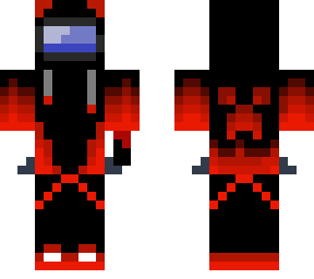 a cool among us black astronot