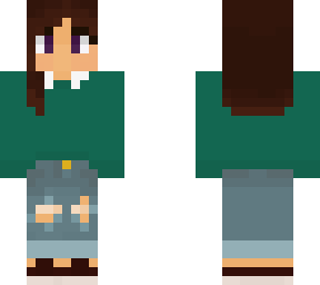 another girl in a cute sweater but with a collar