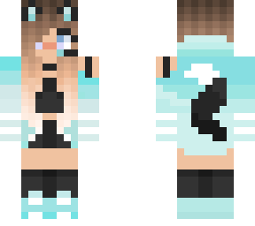 blue pastel wolf girl (gamer)