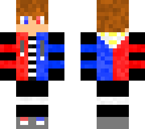 cool blue and red