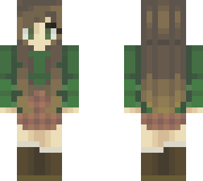 cute stylish winter girl with brown hair