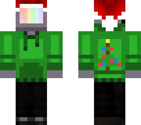 green hat xmas tree