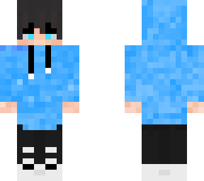 hoodie blue boy  skin name: pixel