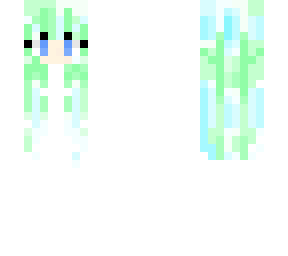 pastel blue and green hair base
