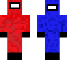 red and blue among us character