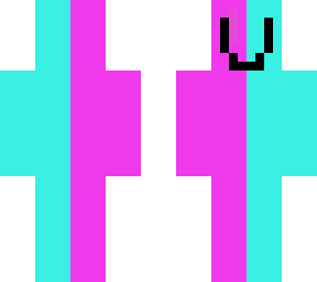 teal and pink