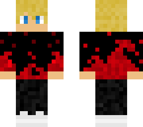 black/red hoodie boy