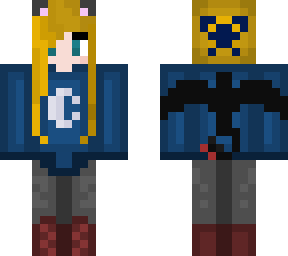 blonde hair cat girl