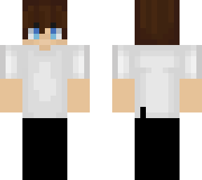 brown haired boy wearing white shirt and black pants edit.