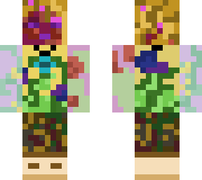 girl made of flowers and dirt