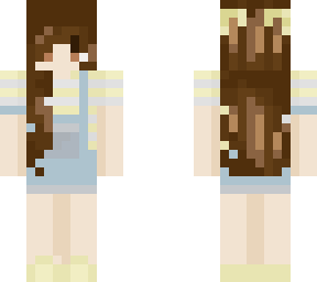 me or a girl with brown hair and overalls