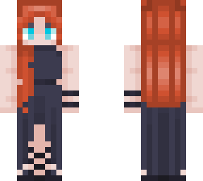 red hair and midnight dress