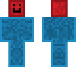 red head, blue body