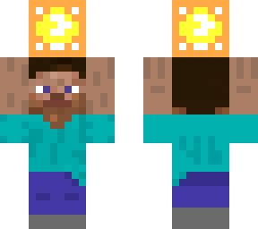 steve with lucky block !