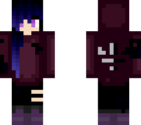 wolf hoodie girl! purple/cherry red (it's an edit of the edit of the first one)