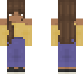 yellow shirt & blue pants