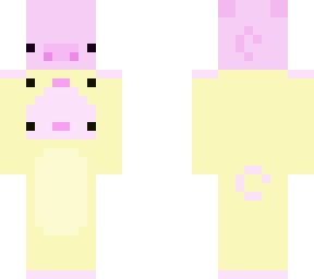 *--pig in a duck onesie holding a mini-pig--*