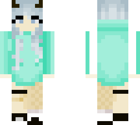 02 or devil girl with  pastel blue hair