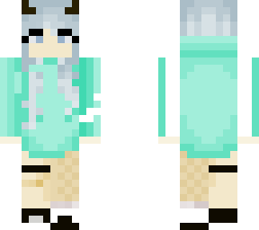 02 or devil girl with  pastel blue hair