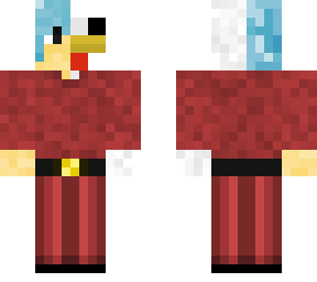 a person and a duck in same clothes