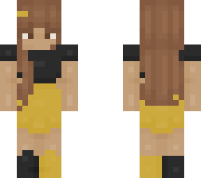 black & yellow outfit