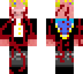 bloody and evil with black suit