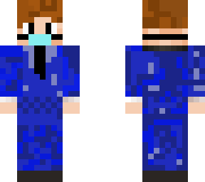 blue tux with mask