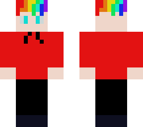 boy whit rainbow hair