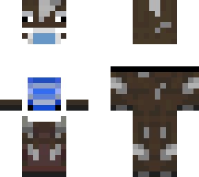 cow in a lab coat/mask