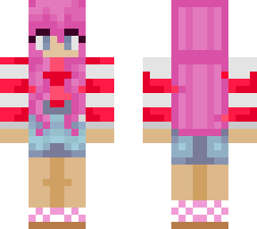 edit of really cute pink hair, i forgot she didnt have hands