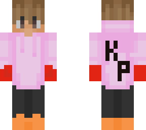 kidpuncher skin but orange shoes and pink hoodie