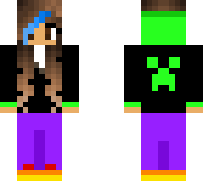 neon creeper girl w/ blue streak