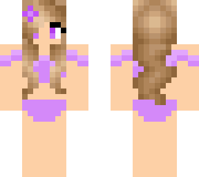 purple swimsuit girl